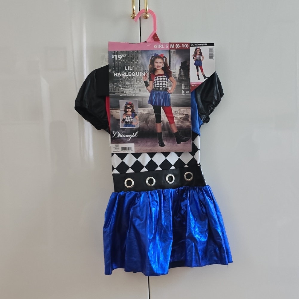 Dreamgirl Harlequin Kids Costume - Blue and Black